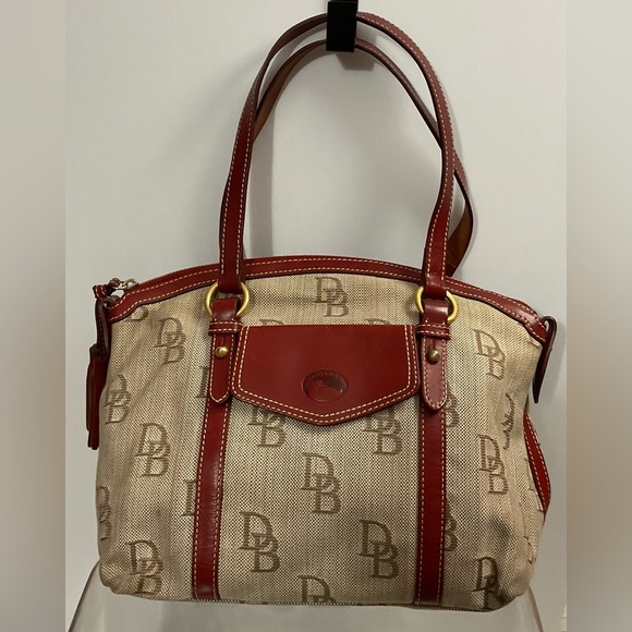 Dooney & Bourke Red and Tan Women's Bag - Picture 1 of 8
